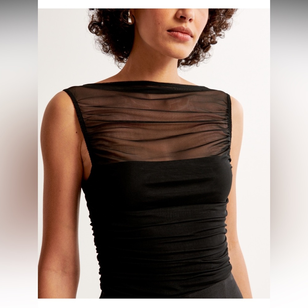 Abercrombie & Fitch taupe Ruched Sleeveless Top - Picture 11 of 11